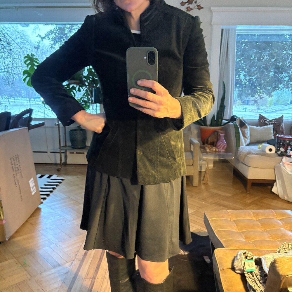 Elie Tahari Women's Velvet Dark Green Blazer